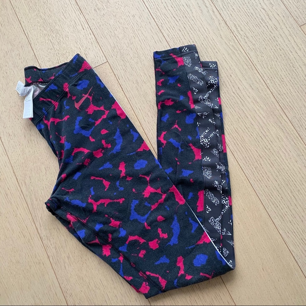Nike Purple and Pink Cheetah Print Leggings